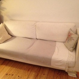 Ikea-Sofa Karlstad, 3 Sitzer in weiß