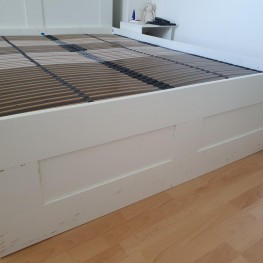 Ikea-Bett BRIMNES 160x200 mit Lattenrost, Kopfteil und Matratze (optional) 1