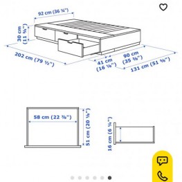 Ikea NORDLI Bett 90x200