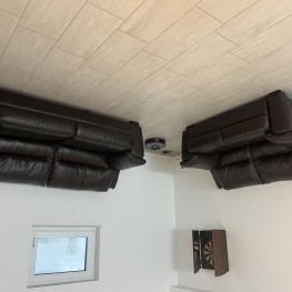 Black Leather Couch Set