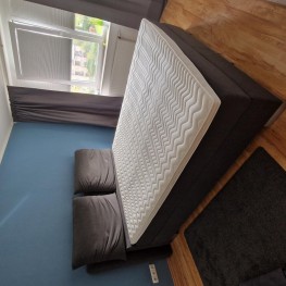 Boxspringbett (Anthrazit, Überlänge)