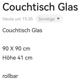 Couchtisch Glas  1