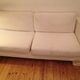 Ikea-Sofa Karlstad, 3 Sitzer in weiß 1