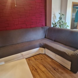 U Sofa mit Bettfunktion