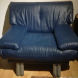 Couch, Sofa Dunkel Blau zu verschenken 2