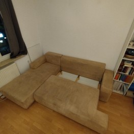 Beiges Schlafsofa in Hannover Südstadt zu verschenken 2